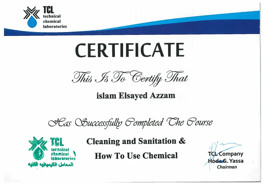 TCL — Appreciation Certificate